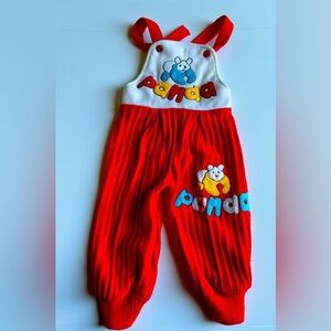 Vintage 1990s Panda Overalls